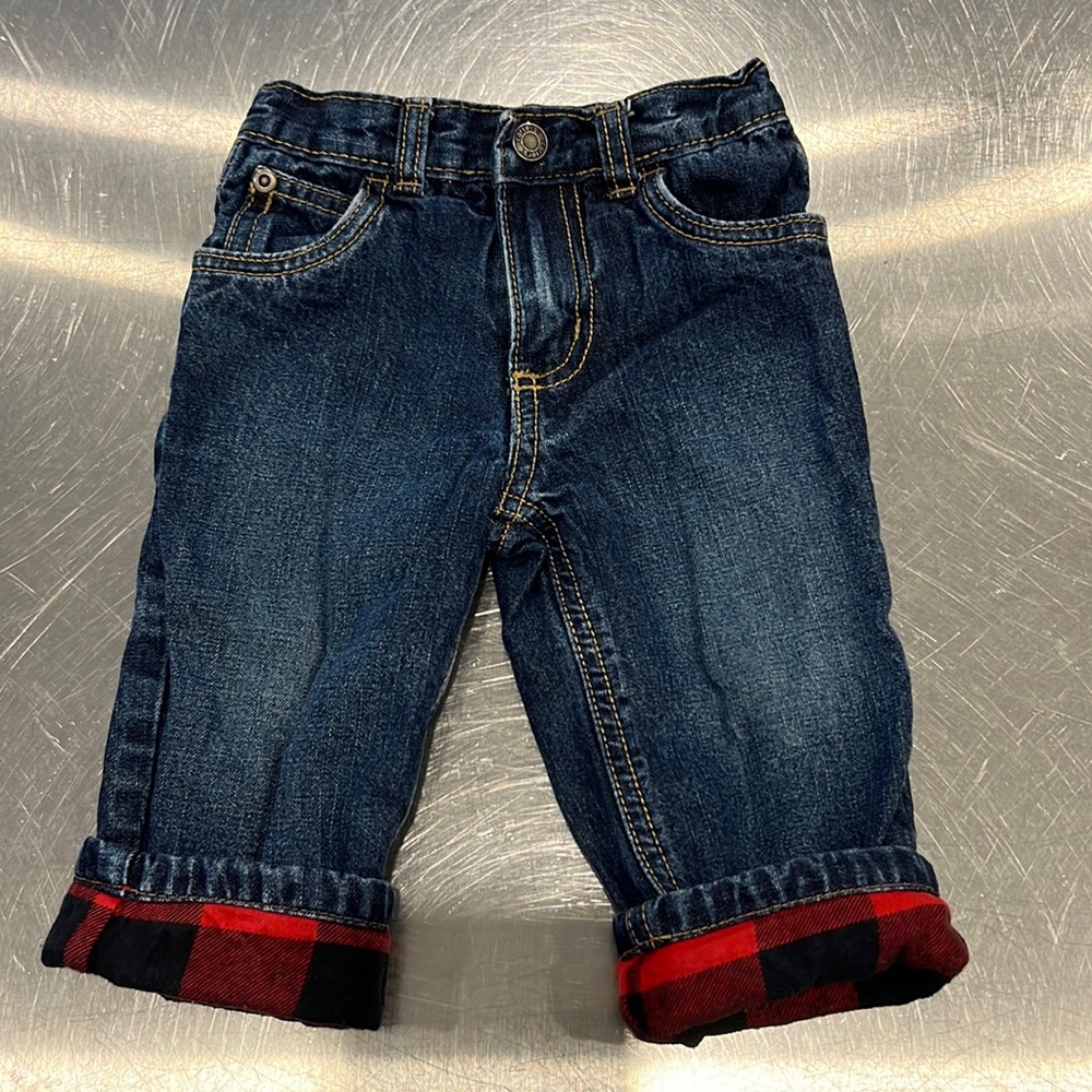 Carter’s Buffalo Plaid lined Infant Denim Jeans